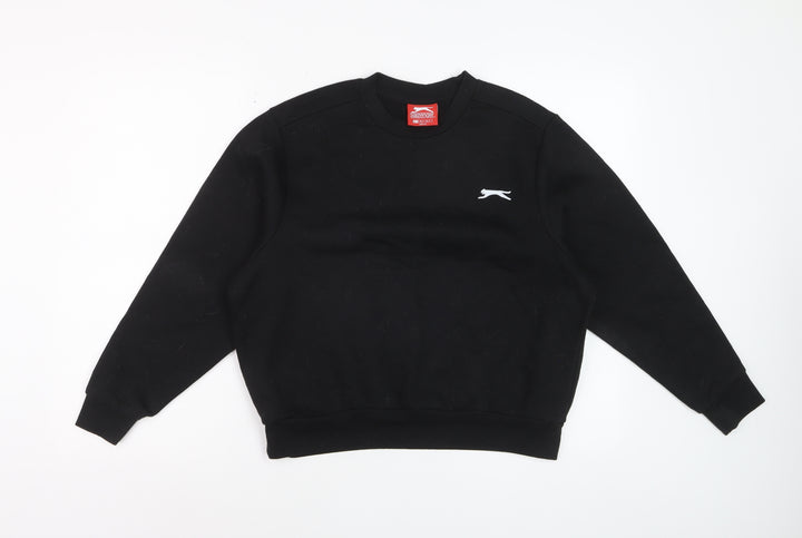 Slazenger Women Black Small Crew Neck Pullover Sweatshirt