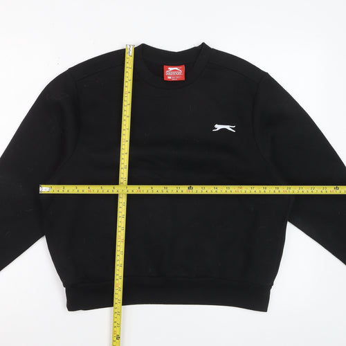Slazenger Women Black Small Crew Neck Pullover Sweatshirt
