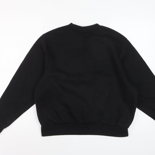 Slazenger Women Black Small Crew Neck Pullover Sweatshirt