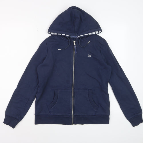 Crew Clothing Company Women's Navy Full Zip Hoodie Size 10 Cotton Blend