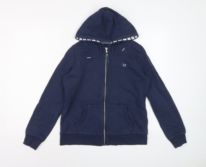 Crew Clothing Company Women's Navy Full Zip Hoodie Size 10 Cotton Blend