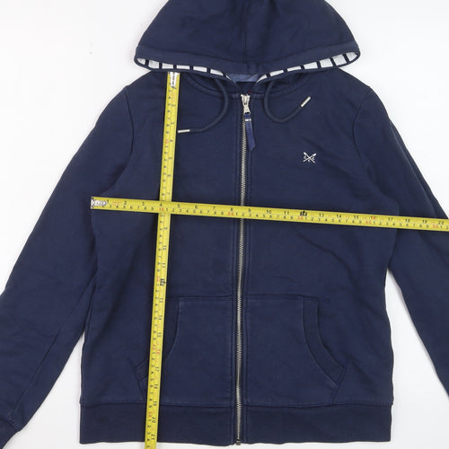 Crew Clothing Company Women's Navy Full Zip Hoodie Size 10 Cotton Blend