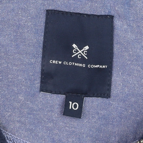 Crew Clothing Company Women's Navy Full Zip Hoodie Size 10 Cotton Blend