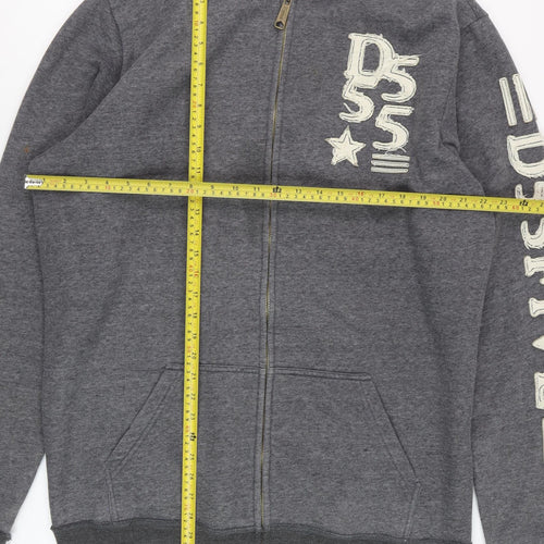D555 Men's Grey Full Zip Hoodie 2XLT Big & Tall Fleece Sweatshirt