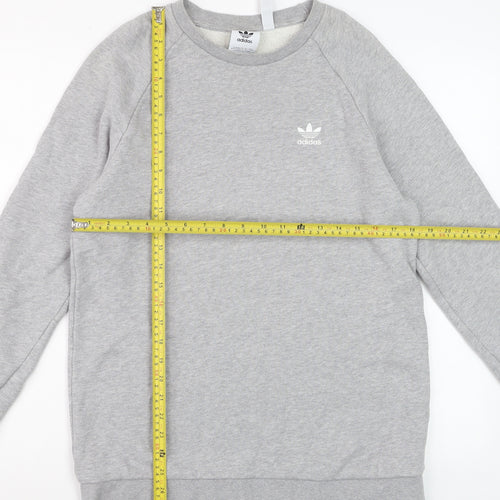 Adidas Men's Grey Crew Neck Pullover Sweatshirt Size M