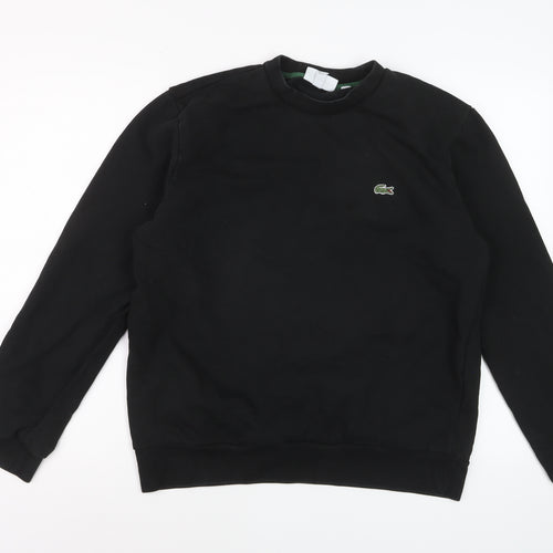 Lacoste Men’s Black Classic Fit Crew Neck Sweatshirt Size L