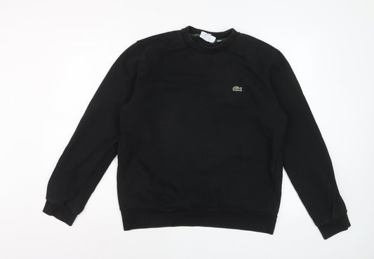 Lacoste Men’s Black Classic Fit Crew Neck Sweatshirt Size L