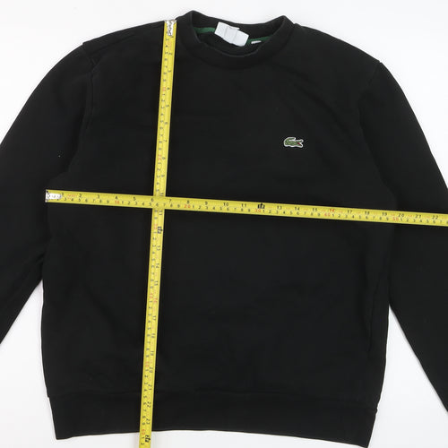 Lacoste Men’s Black Classic Fit Crew Neck Sweatshirt Size L