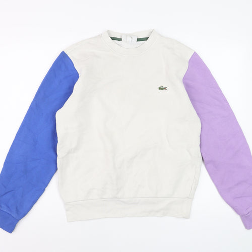 Lacoste Men's Multicoloured Classic Fit Crew Neck Sweatshirt Size S