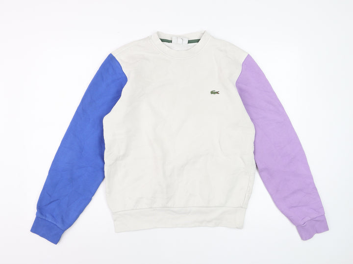 Lacoste Men's Multicoloured Classic Fit Crew Neck Sweatshirt Size S