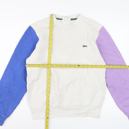 Lacoste Men's Multicoloured Classic Fit Crew Neck Sweatshirt Size S
