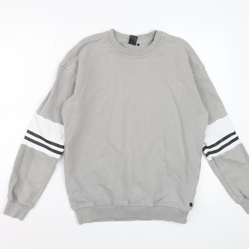 Lilybod Women Grey Crew Neck Pullover Sweatshirt XS Cotton