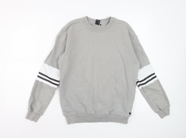 Lilybod Women Grey Crew Neck Pullover Sweatshirt XS Cotton