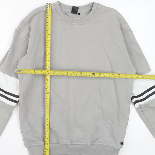 Lilybod Women Grey Crew Neck Pullover Sweatshirt XS Cotton