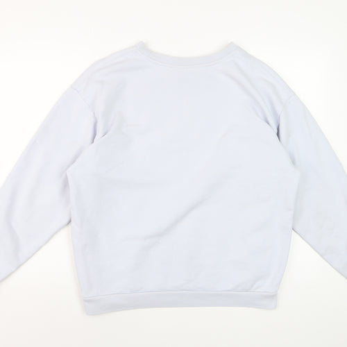 Slazenger Womens White Crew Neck Pullover Sweatshirt UK 12