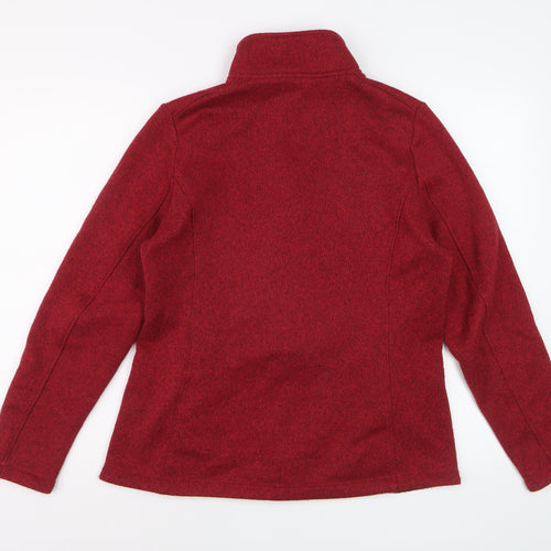 Rohan Women Red Full Zip Fleece Jacket Size M Outdoor Travel Wear