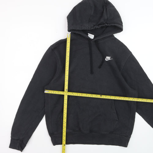 Nike Men's Black Pullover Hoodie M Regular Fit Fleece Sweatshirt