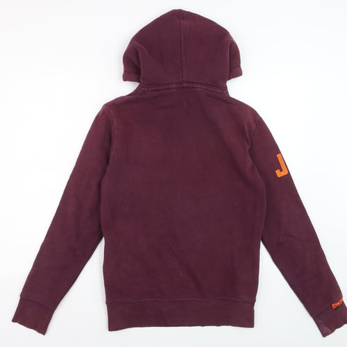 Superdry Men's Purple XS Pullover Hoodie with Logo Print