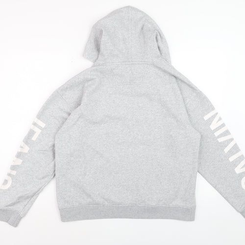 Calvin Klein Jeans Womens Grey Hoodie L Pullover Cotton Blend