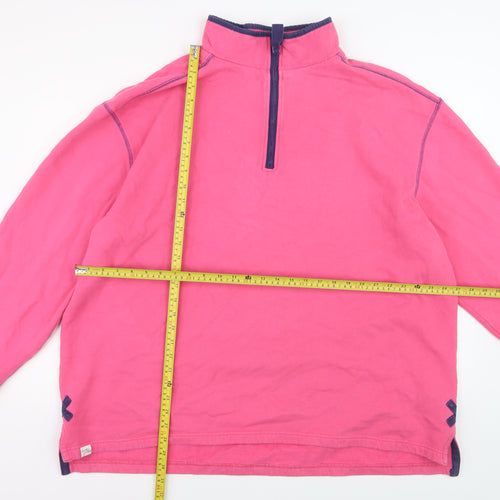 Lazy Jacks Women’s Pink 1/4 Zip Pullover Sweatshirt 3XL Cotton