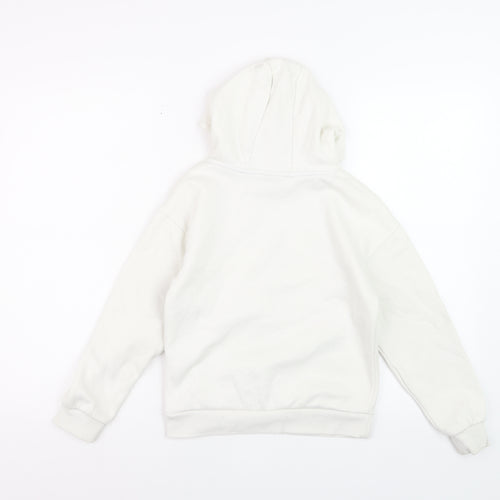 Disney Girls White Mickey Mouse Graphic Pullover Hoodie 8-9 Years
