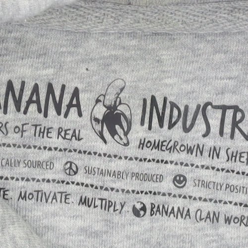 Banana Industries Mens Grey XS Pullover Hoodie Outdoor Graphic