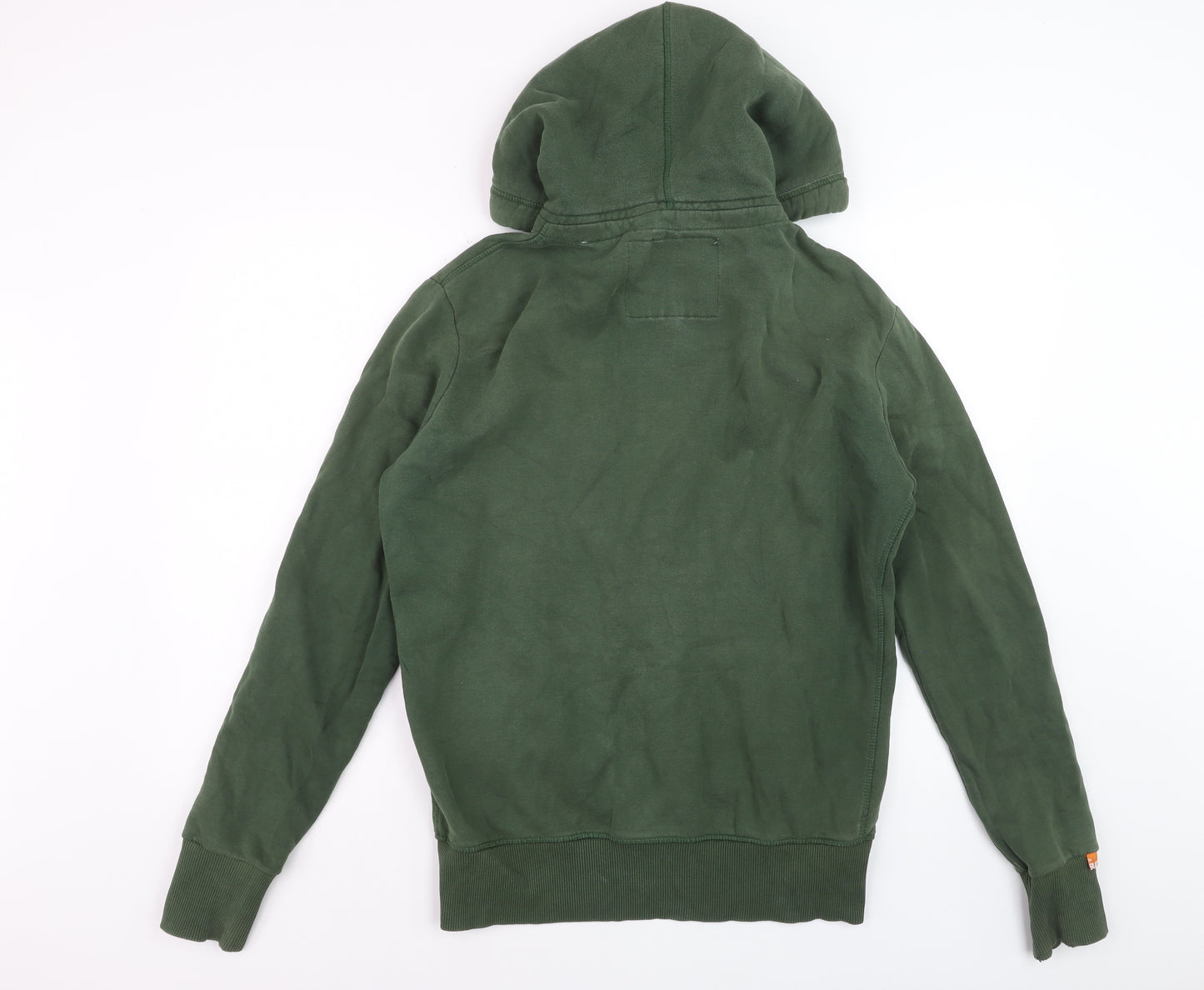 Superdry Men's Green Full Zip Hoodie Size M Classic Style