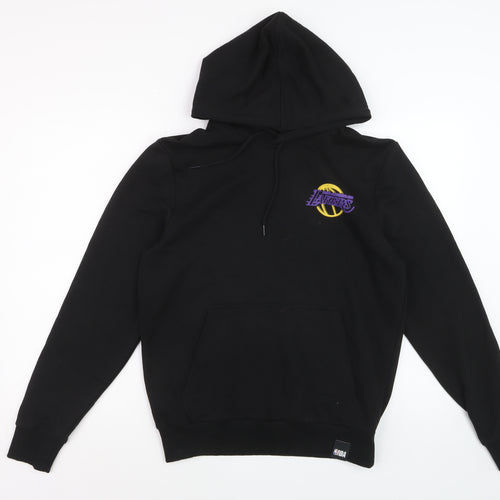 New Era Men's Black Pullover Hoodie S Los Angeles Lakers Embroidered Logo