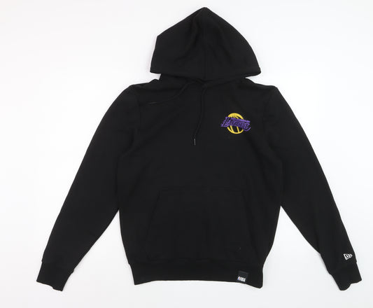 New Era Men's Black Pullover Hoodie S Los Angeles Lakers Embroidered Logo