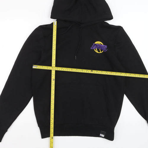 New Era Men's Black Pullover Hoodie S Los Angeles Lakers Embroidered Logo