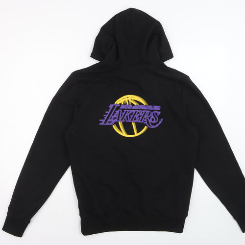 New Era Men's Black Pullover Hoodie S Los Angeles Lakers Embroidered Logo