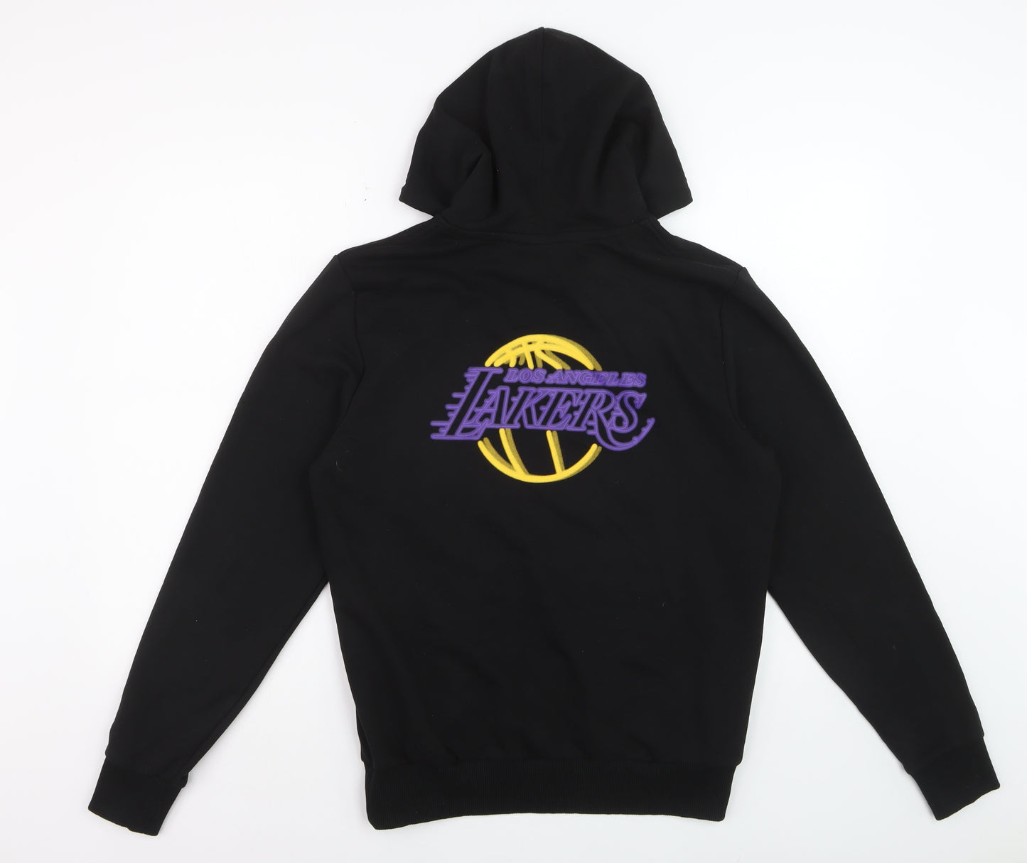 New Era Men's Black Pullover Hoodie S Los Angeles Lakers Embroidered Logo