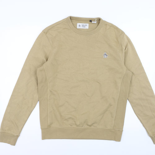 Original Penguin by Munsingwear Men's Beige Crew Neck Sweatshirt Size S