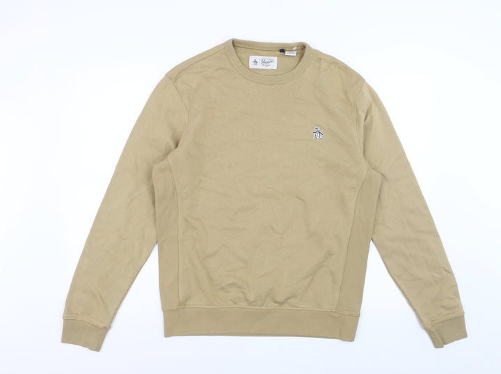 Original Penguin by Munsingwear Men's Beige Crew Neck Sweatshirt Size S