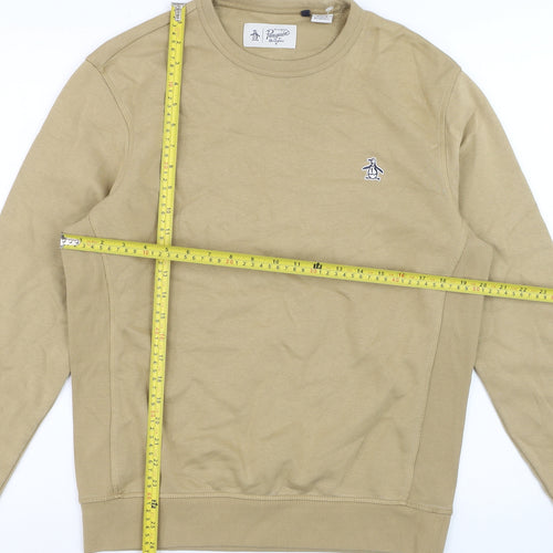 Original Penguin by Munsingwear Men's Beige Crew Neck Sweatshirt Size S
