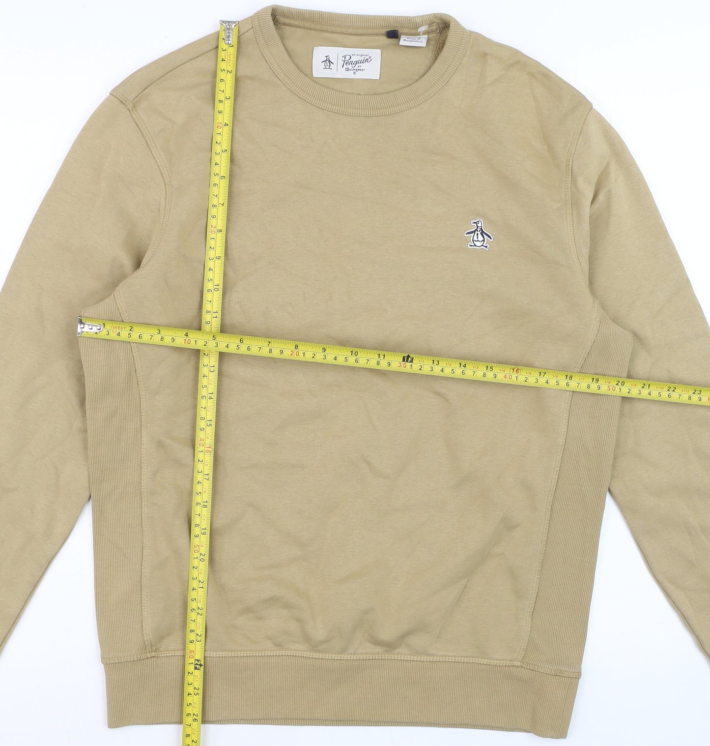 Original Penguin by Munsingwear Men's Beige Crew Neck Sweatshirt Size S
