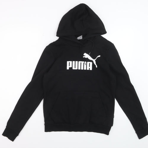 Puma Womens Black Hoodie UK 12 Pullover Hooded Sweatshirt