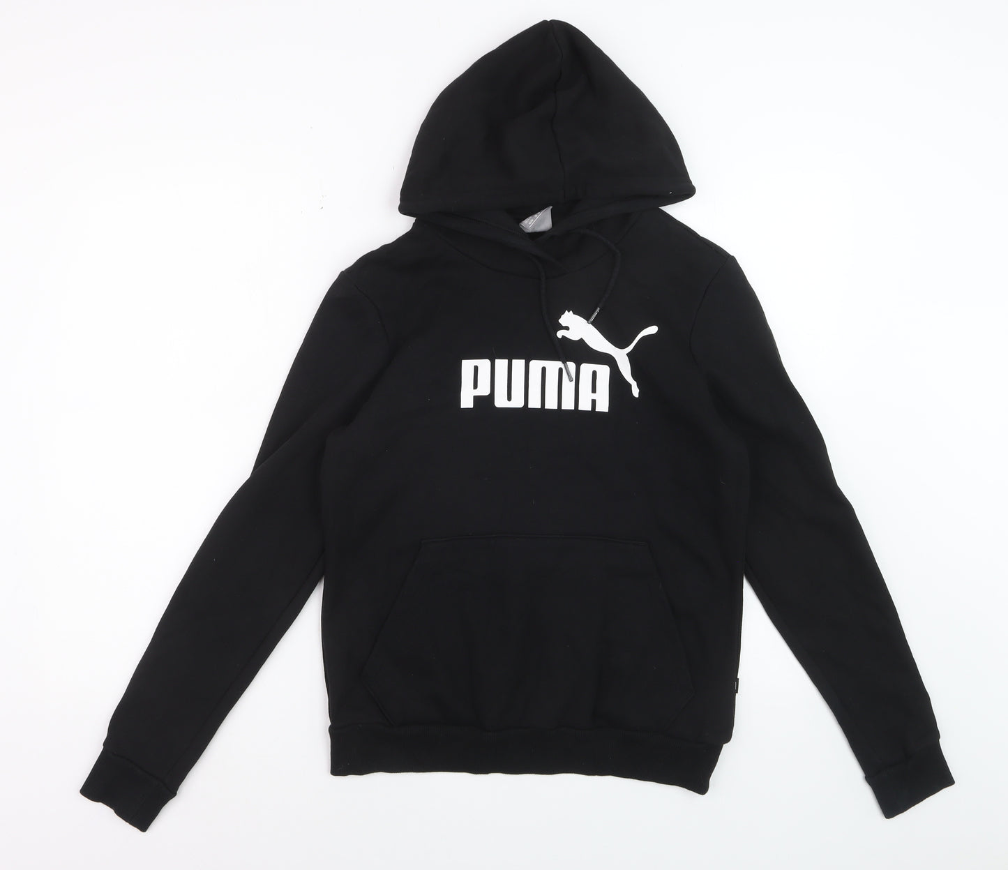 Puma Womens Black Hoodie UK 12 Pullover Hooded Sweatshirt