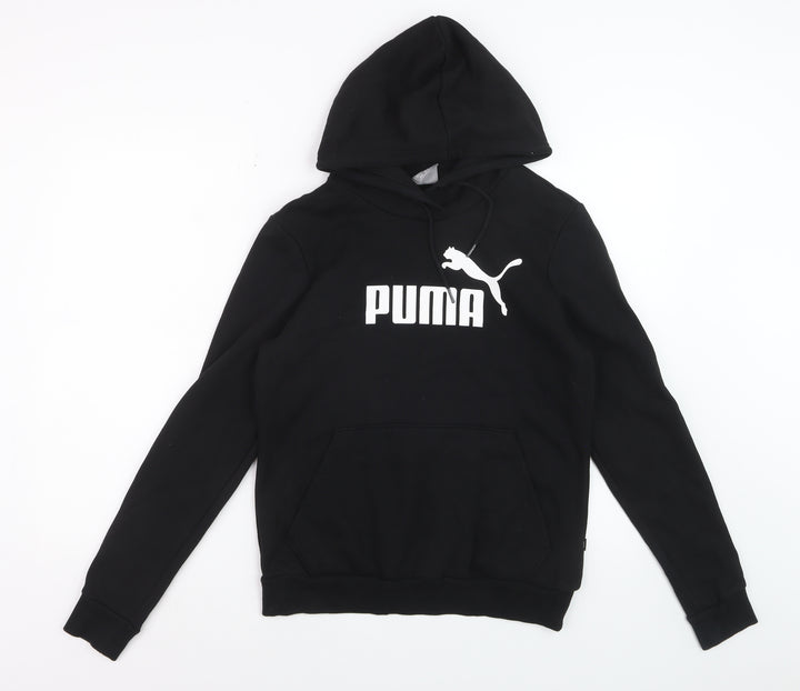 Puma Womens Black Hoodie UK 12 Pullover Hooded Sweatshirt