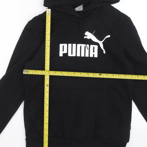 Puma Womens Black Hoodie UK 12 Pullover Hooded Sweatshirt