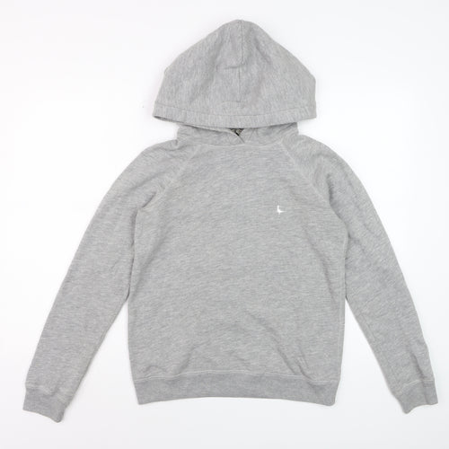 Jack Wills Women's Grey Pullover Hoodie UK 8 Cotton Blend