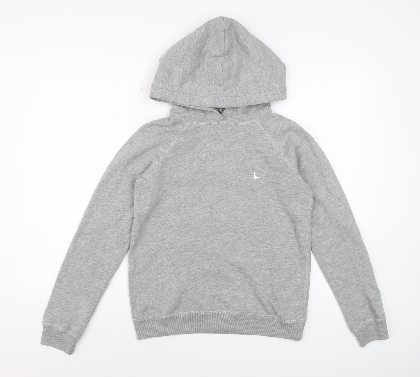 Jack Wills Women's Grey Pullover Hoodie UK 8 Cotton Blend