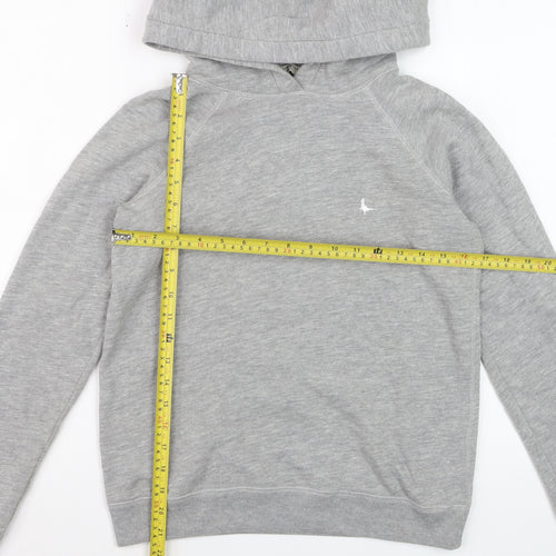 Jack Wills Women's Grey Pullover Hoodie UK 8 Cotton Blend