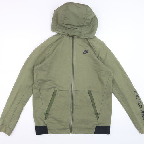 Nike Air Max Men's Green Hooded Full Zip Jacket Size M