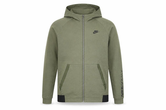 Nike Air Max Men's Green Hooded Full Zip Jacket Size M