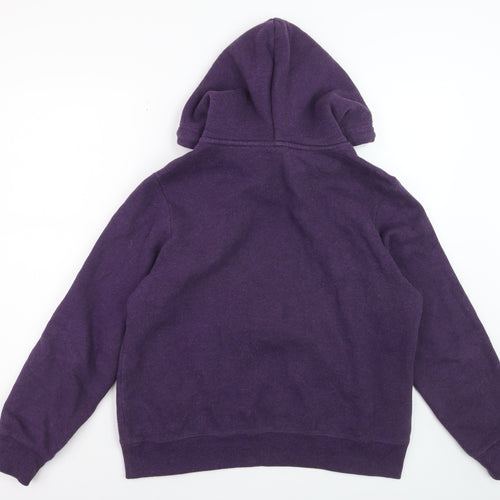 Superdry Women's Purple Pullover Hoodie UK 14 Cotton Blend