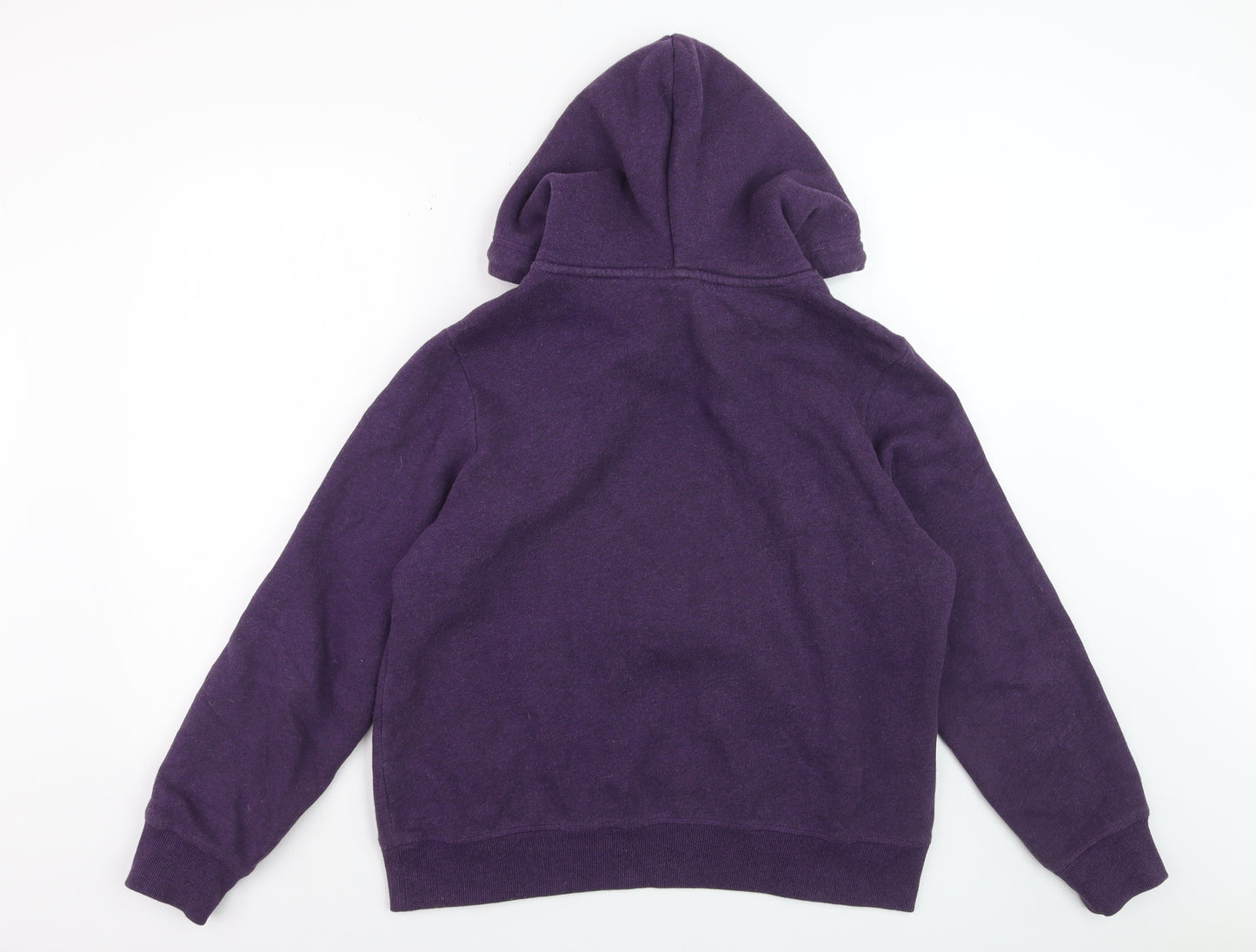 Superdry Women's Purple Pullover Hoodie UK 14 Cotton Blend