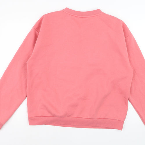 Fila Womens Pink Logo Pullover Sweatshirt Size L Casual Style