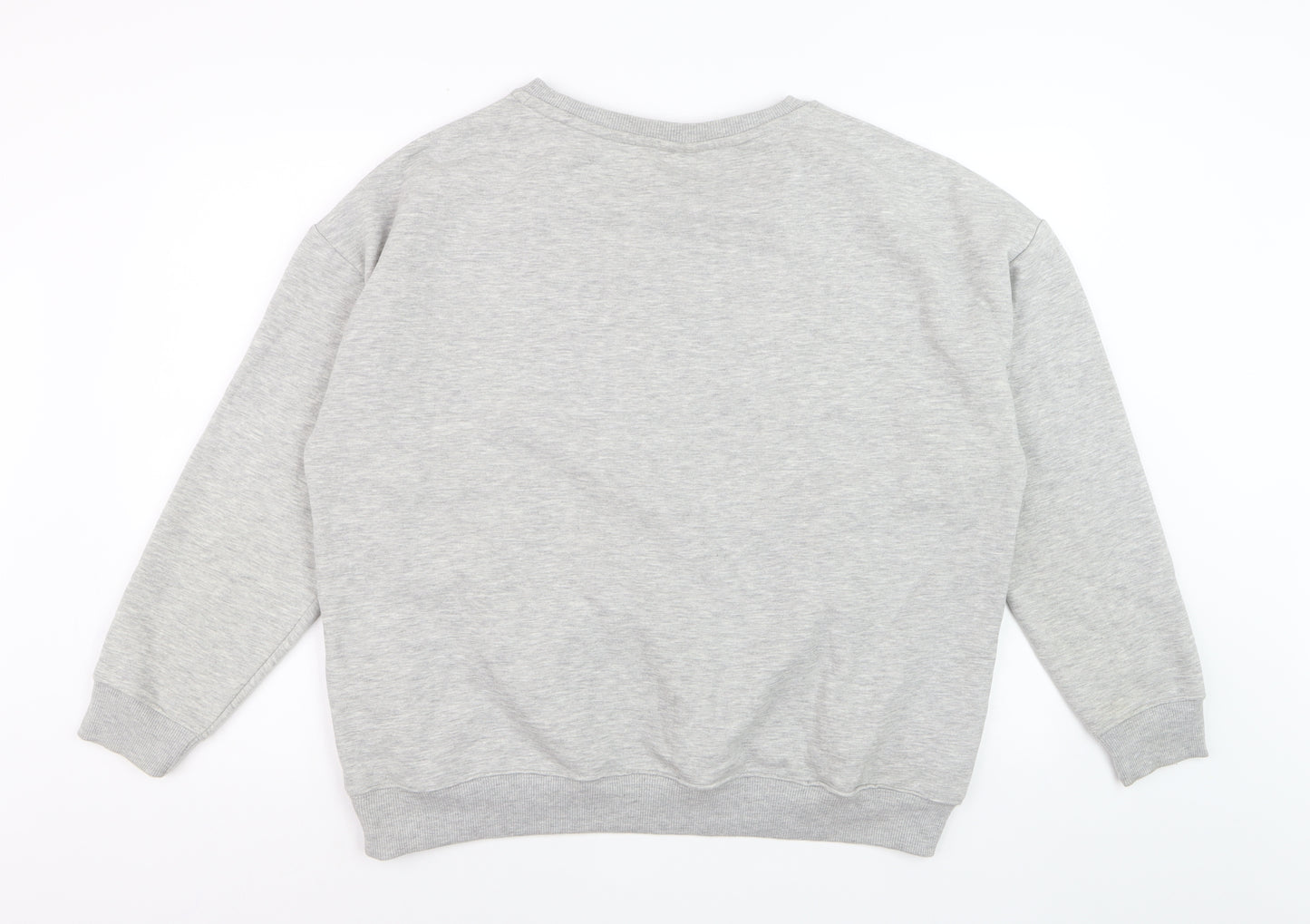 Peanuts Women Grey Snoopy Good Vibes Sweatshirt XL Casual