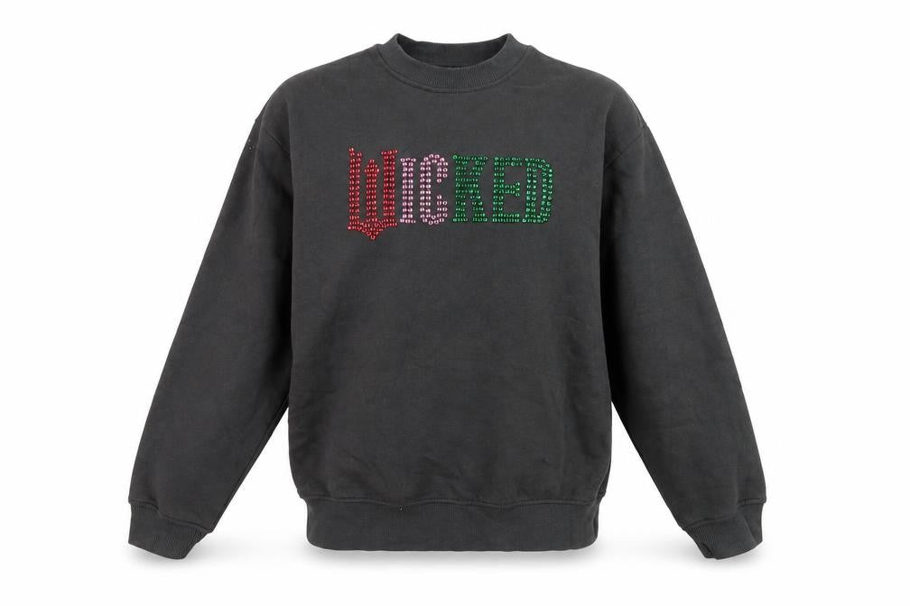 Primark Wicked Womens Black Rhinestone Pullover Sweatshirt XS